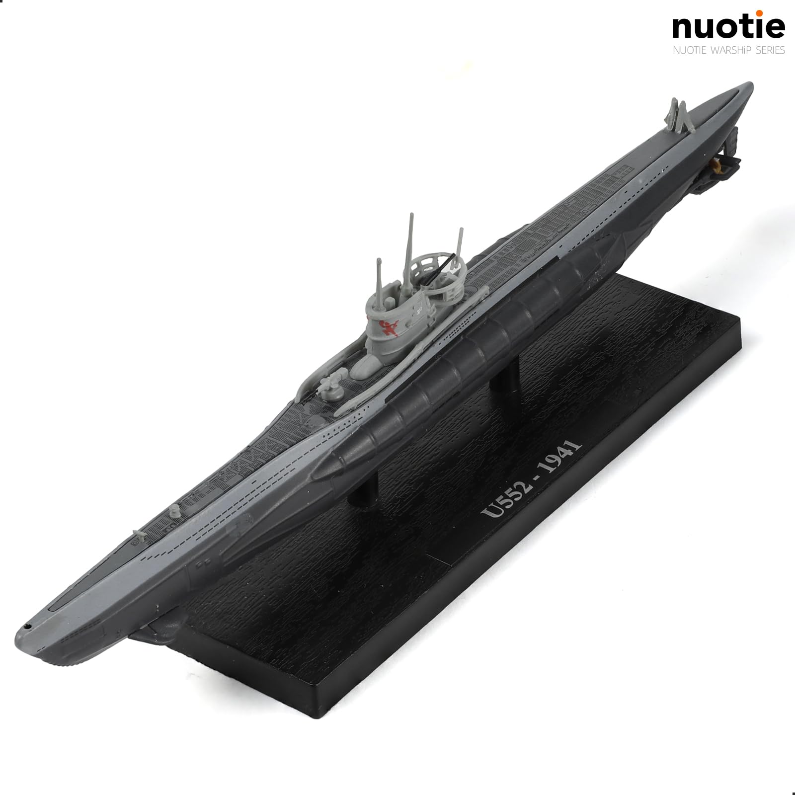 1/350 Die-cast WWII German Kriegsmarine U-552 Submarine Model, Roter Teufel Livery, NUOTIE