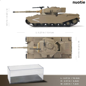 1/72 Scale FV4007 Centurion Military Heavy Tank Model Classic Morden U.K. Diecast Vehicle Tank Model with Transparent Storage Box Gift or Collection for Adults
