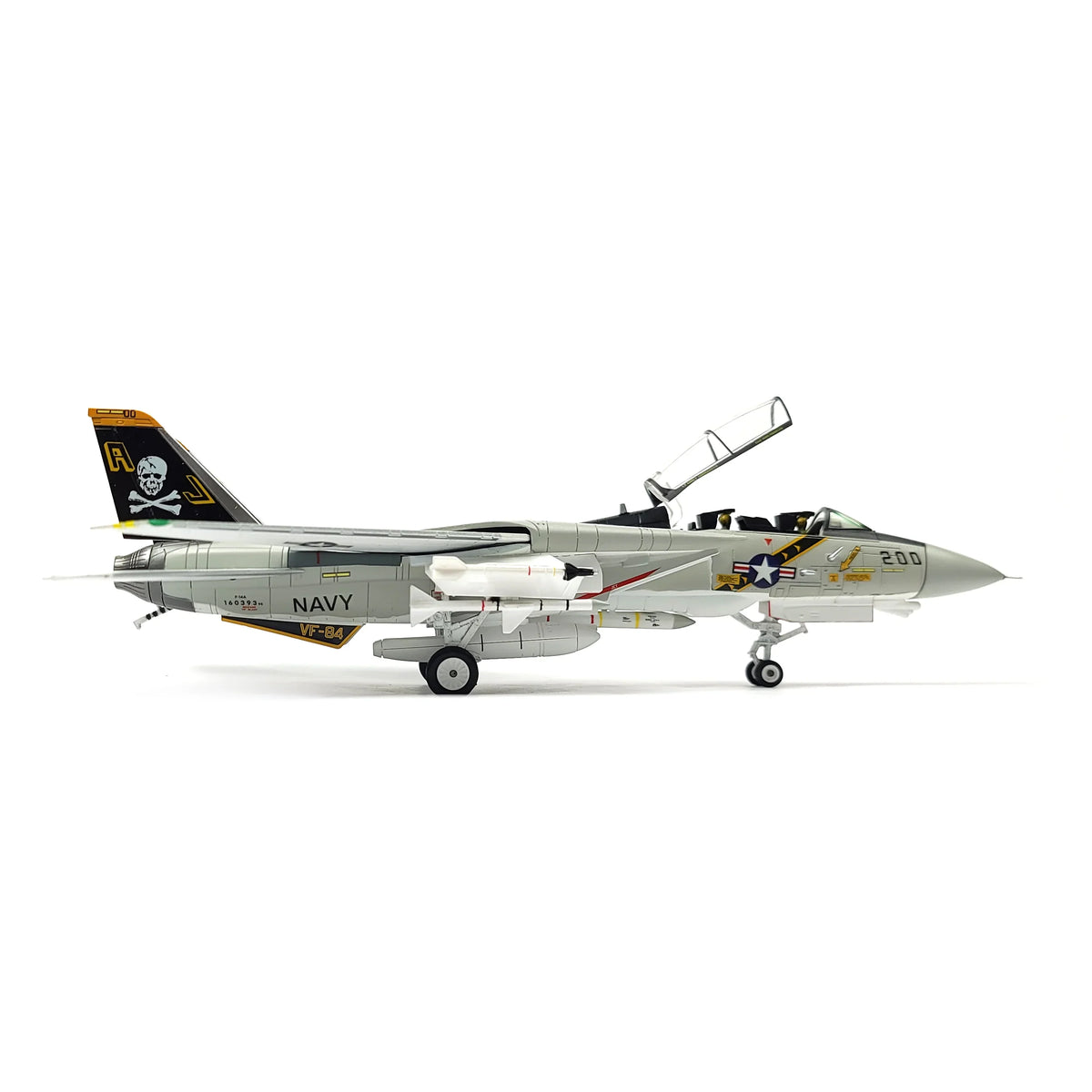 NUOTIE Grumman F-14 Tomcat diecast model with open cockpit, side view