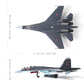 Sukhoi SU-35 Super Flanker 1/100 Diecast Metal Aircraft Model Kit Military Fighter Alloy Pre-Build Replica Airplane Model with Display Stand for Enthusiasts Collections or Gift