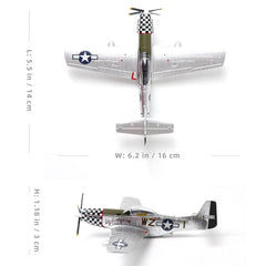 1/72 Scale P-51D Mustang Diecast Metal Model - WWII US Fighter "Big Beautiful Doll" By AF1