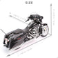 Maisto 2015 Street Glide Special motorcycle toy in black, rear view with size dimensions