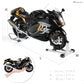 RISOPEN 1:6 Suzuki Hayabusa motorcycle model toy in black with silver details, hand for size reference