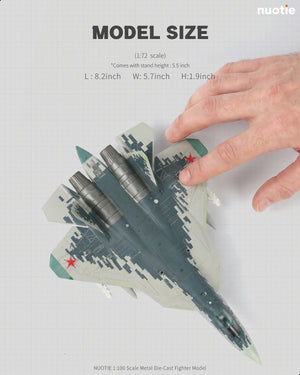 NUOTIE 1:100 Su-57 Felon Fighter Jet Model Diecast Metal Russian Military Aircrft