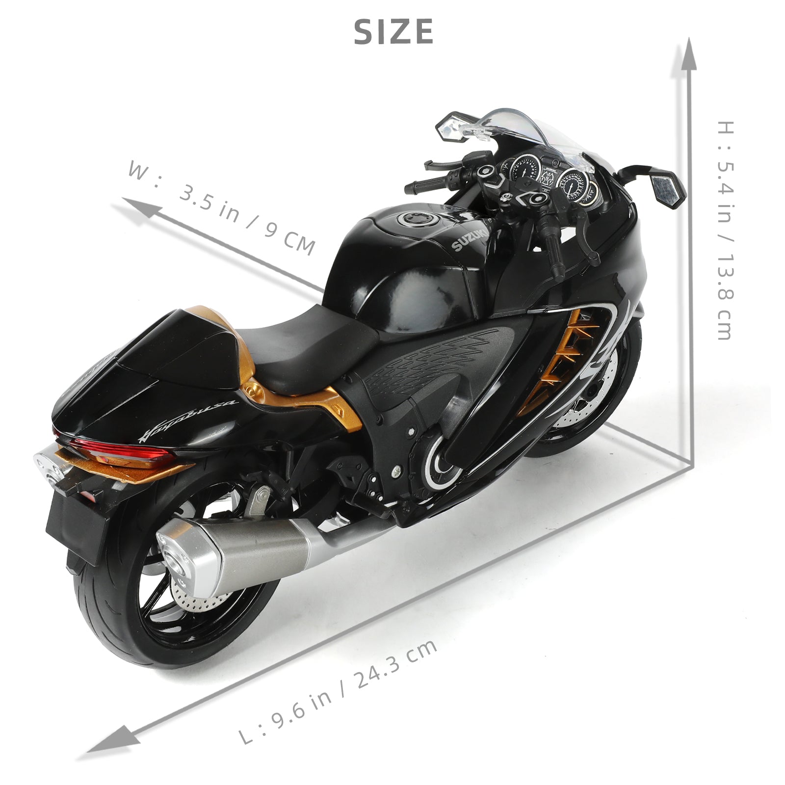 RISOPEN 1:9 Motorcycle Model for Suzuki Hayabusa Metal Die-cast Model