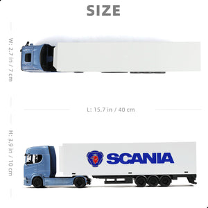 Burage 1:43 Scania Semi Truck Diecast Model with Container Trailer