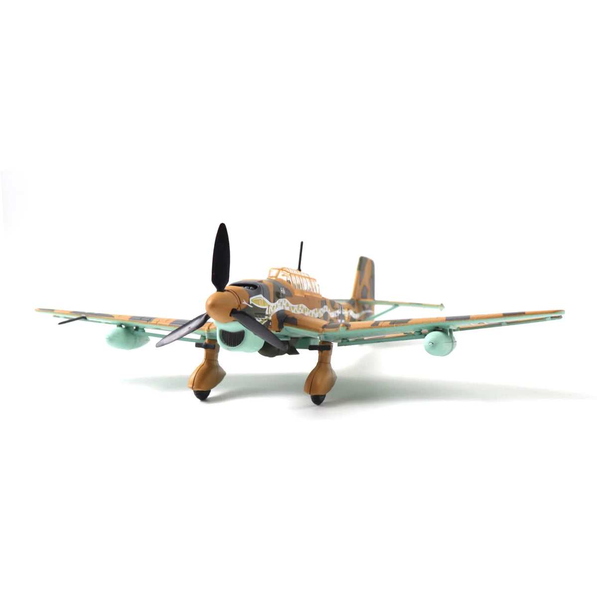 NUOTIE Model 1/72 scale Junkers Ju-87 Stuka diecast metal model aircraft in camouflage pattern, front view