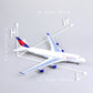 1/160 Boeing 747 Delta Airlines 17 inchs Large Model Diecast Airplane Model Kits with Stand Airlines Model Plane Display Collectible for Aviation Enthusiast Gift