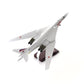 Tupolev Tu-160 Blackjack Bomber 1/144 Diecast Metal Aircraft Model Kits Soviet Union Military Fighter Pre-Build Replica Airplane Model with Stand for Collections or Gift