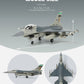 NUOTIE F-16 Fighting Falcon model size comparison with dimensions, top view