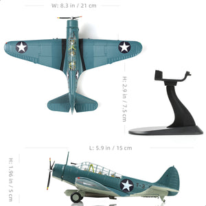 1/72 TBD Devastator U.S. Navy WWII Fighter Aircraft Model Die-cast Metal Aircraft Military Display Aircraft for Display Collection or Gift