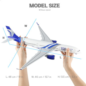 QUYUMOKE 1/144&nbsp;Airbus A350 Airplane Model Kits with Display Stand for Adult Aviation Enthusiast Gift or Display Decorations -100th Anniversary