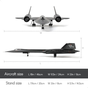 Air Force One 1:72 Diecast Metal SR-71 Blackbird Aircraft Model