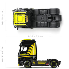 1:64 Die-cast Mercedes-Benz Actros 1851 Container Semi Truck Scale Model, MAISTO