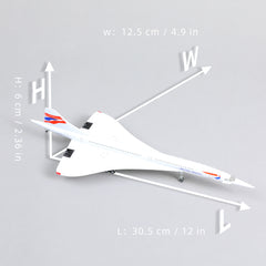 1:200 Aerospatiale/BAC Concorde Diecast Model British Airways | Finished Supersonic Jet Static Display with Stand