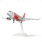 1/200 Scale Asian Airlines Airbus A320 Die-Cast Metal Model – 7.3" Pre-Built Aircraft Replica with Display Stand BY QIYUMOKE