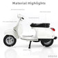 1/18 Scale 2016 Vespa PX Moped Scooter Diecast Model, Red Classic Motorcycle Replica with Display Stand, Adult Collectible & Cake Topper