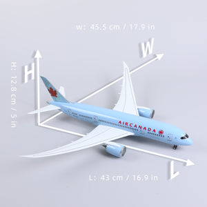 1/130 Boeing 787-8 Canada Airlines 17 inchs Large Model Diecast Airplane Model Kits with Stand Airlines Model Display Collectible for Aviation Enthusiast Gift