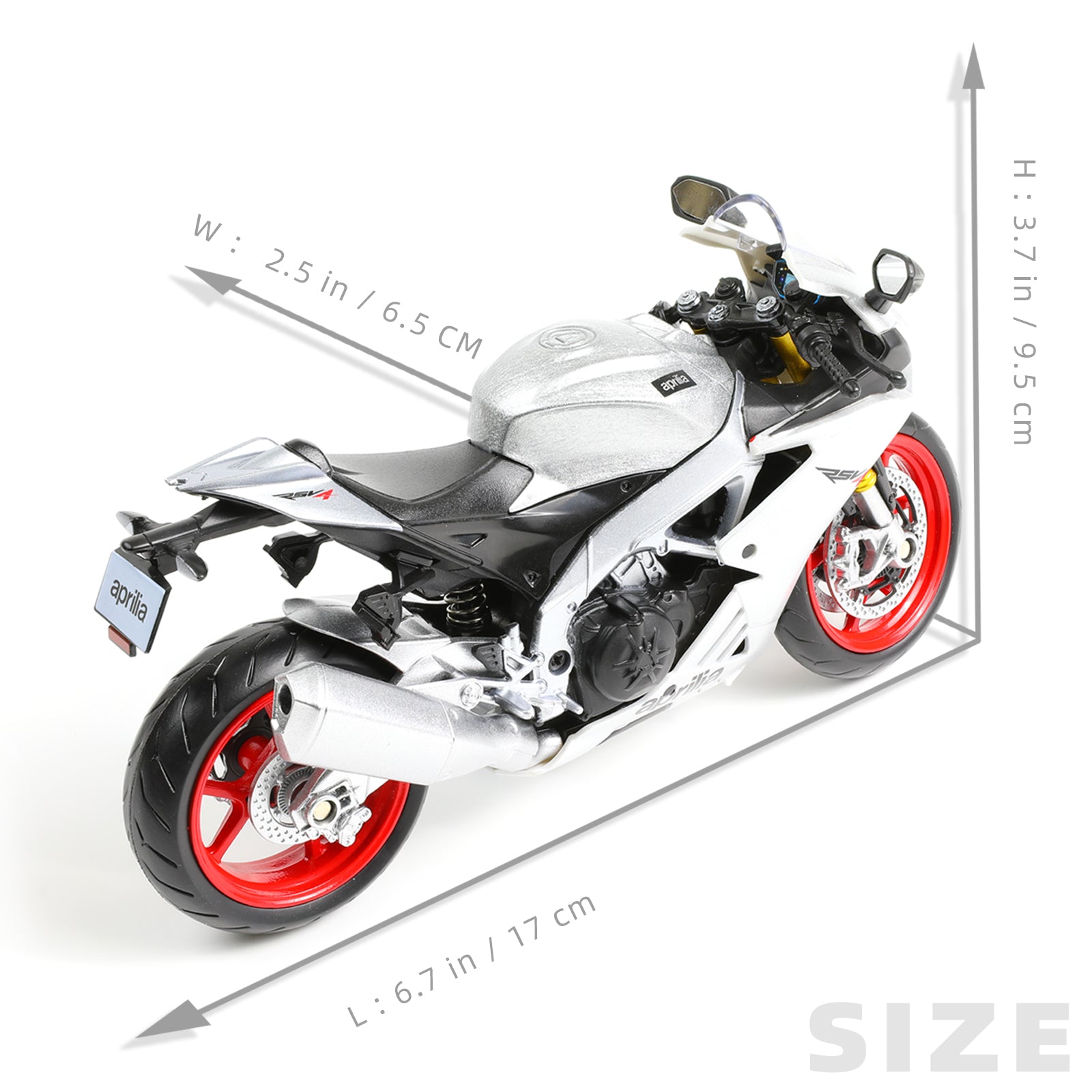 1:12 Die-cast Aprilia RSV4 RR1000 Motorcycle Scale Model, MAKEDA
