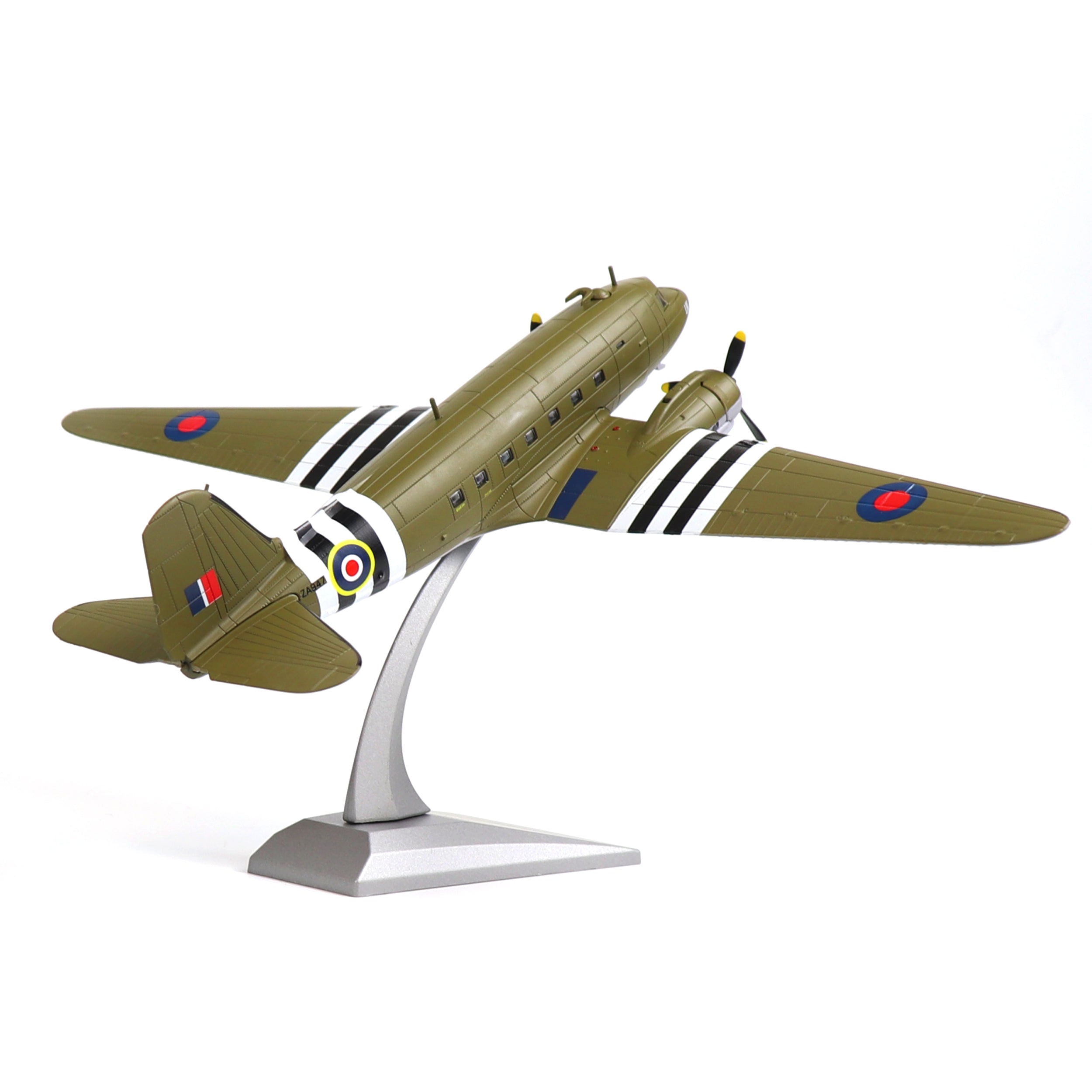 1/100 Scale Douglas C-47 Dakota Mk III Diecast Metal Model - WWII UK RAF Transport (ZA947)