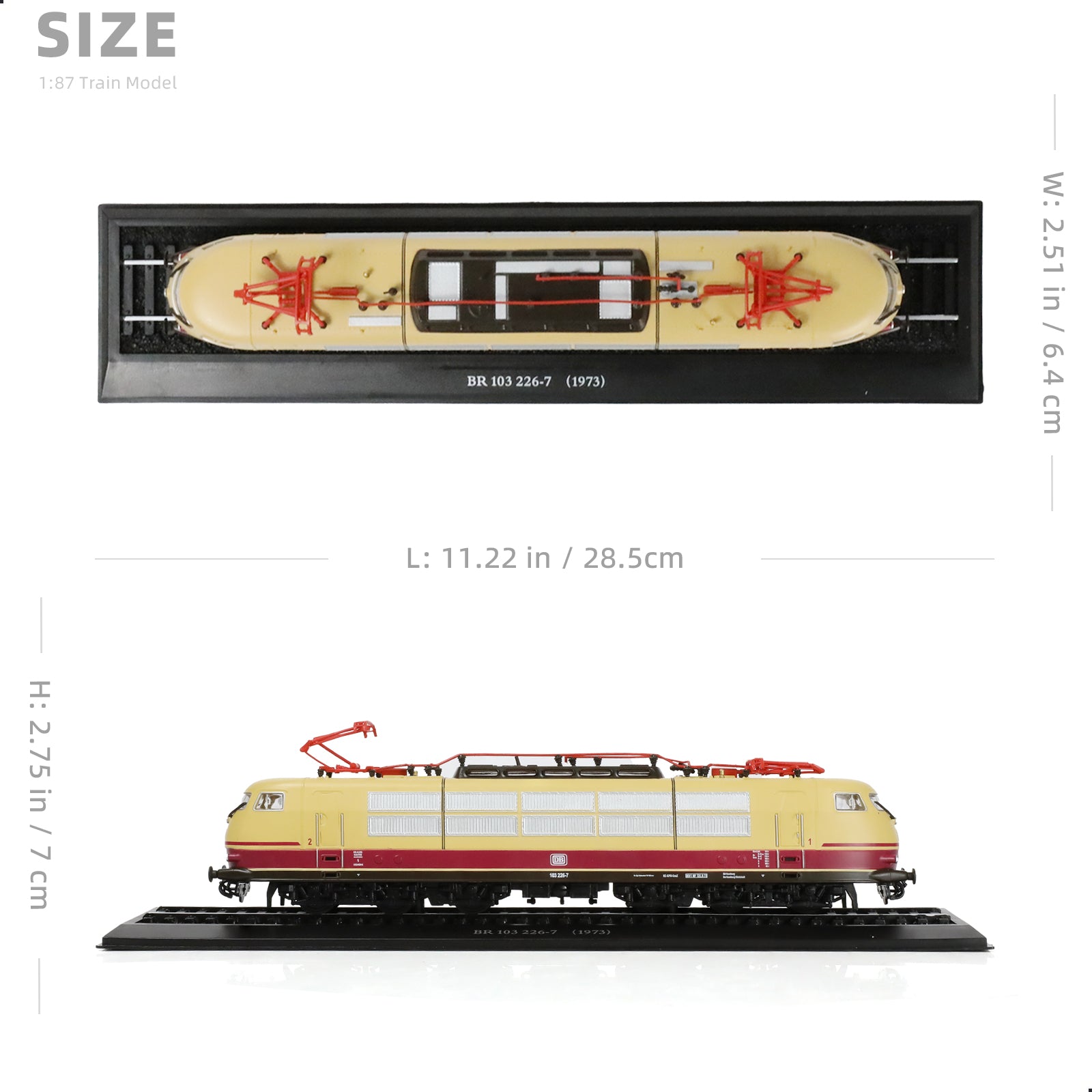 1:87 H0 Scale 1973 BR 103 226-7 Electric Locomotive Model Set with Track, Ready-to-Run