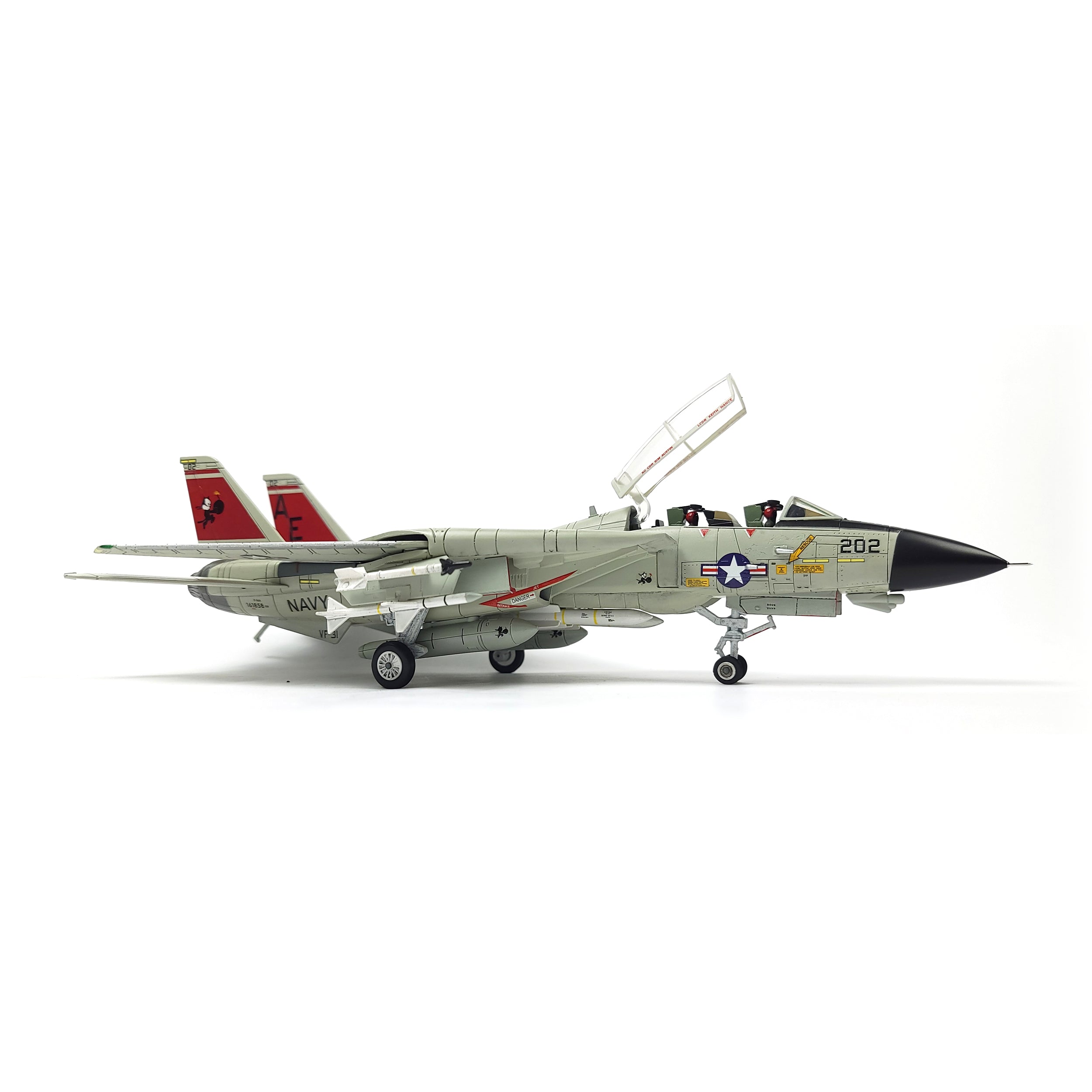1:72 Diecast Metal F-14A Tomcatters Fighter Model - US Navy VF-31 Aircraft