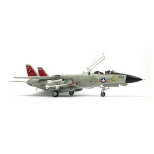 NUOTIE Model F-14A Tomcatters fighter model in navy color, front view with cockpit open