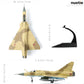 1/100 Mirage 2000 5-OP Desert Storm French Air Force Fighter Aircraft Model Diecast Metal Airplane Model Military Aircraft Model with Bracket for Adult Collection or Gift