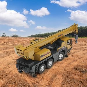 Toy Crane Truck, 1/50 Metal Extendable Heavy Crane Truck Autocrane Construction Die-cast Model Decoration Toys Birthday Gift for Kids Boys Men