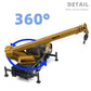 Toy Crane Truck, 1/50 Metal Extendable Heavy Crane Truck Autocrane Construction Die-cast Model Decoration Toys Birthday Gift for Kids Boys Men