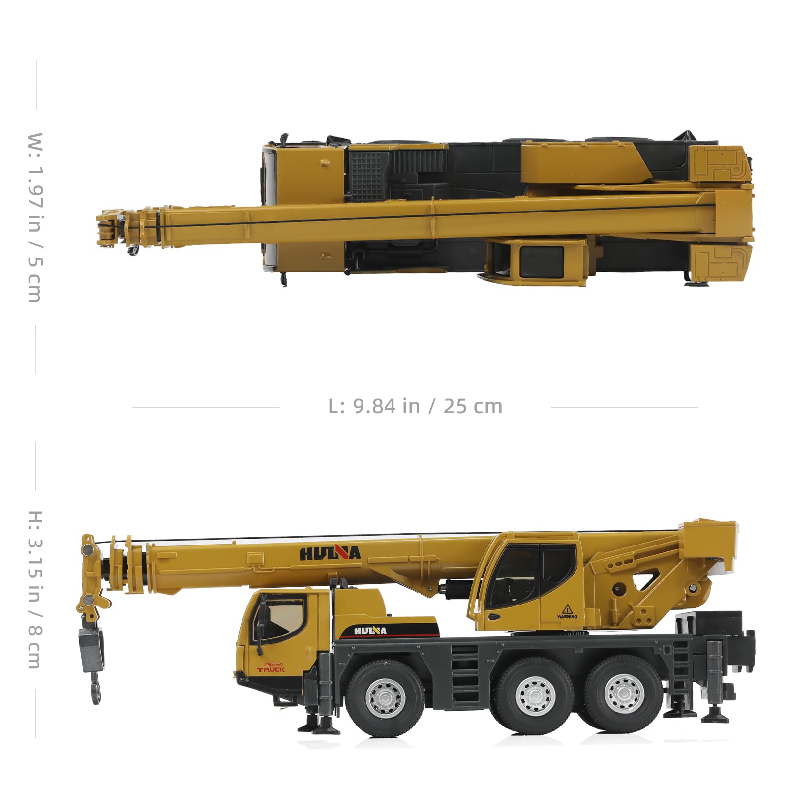 1/50 Die-cast Construction Autocrane Extendable Heavy Crane Truck Scale Model