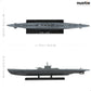 NUOTIE 1/350 U-181-1942 WWII German Kriegsmarine Submarine Battleship Model Type IXD2 U-Boat Model Warld War II Alloy Metal Die-cast Military Model with Display Stand Collection Gift for Adult