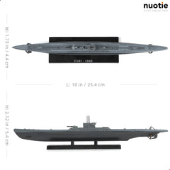 1/350 Die-cast WWII German Kriegsmarine U-181 Type IXD2 Submarine Scale Model, NUOTIE