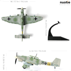 1/72 Junkers Ju-87 Stuka Bomber Aircraft WW II Metal Die-cast Classic Military Fighter Model by NUOTIE