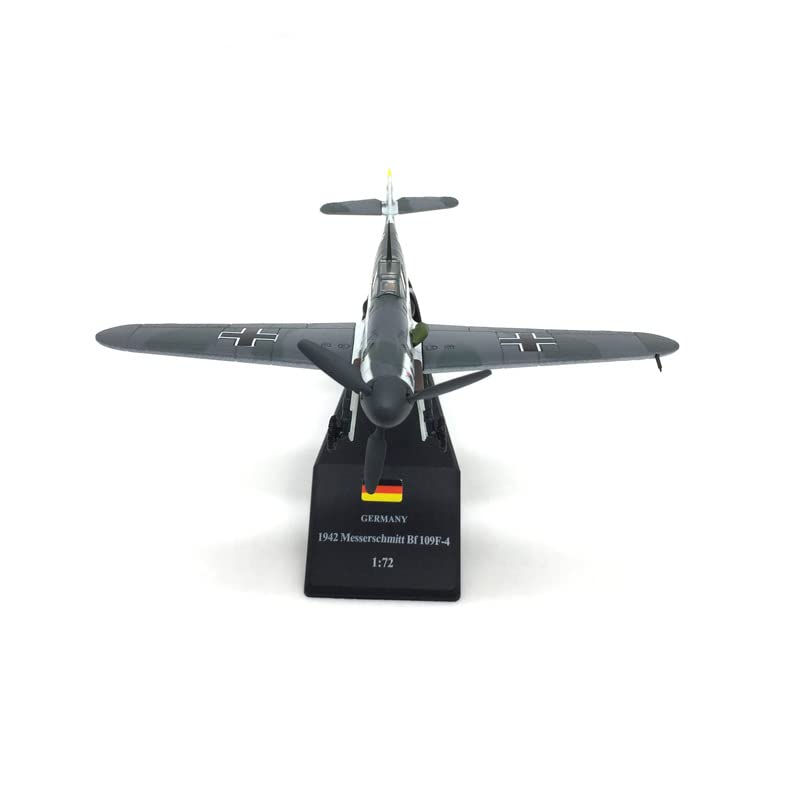 1/72 Scale Messerschmitt Bf-109 Diecast Metal Model - WWII German Fighter Jet with Stand