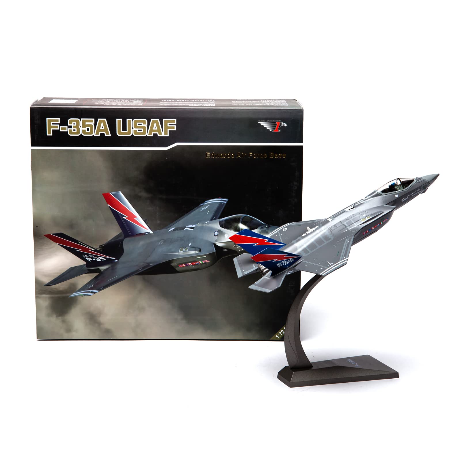 1/72 F-35A Lightning II Diecast Metal Model - USAF EDW AFB AF-01 Stealth Fighter Jet with Stand by NUOTIE