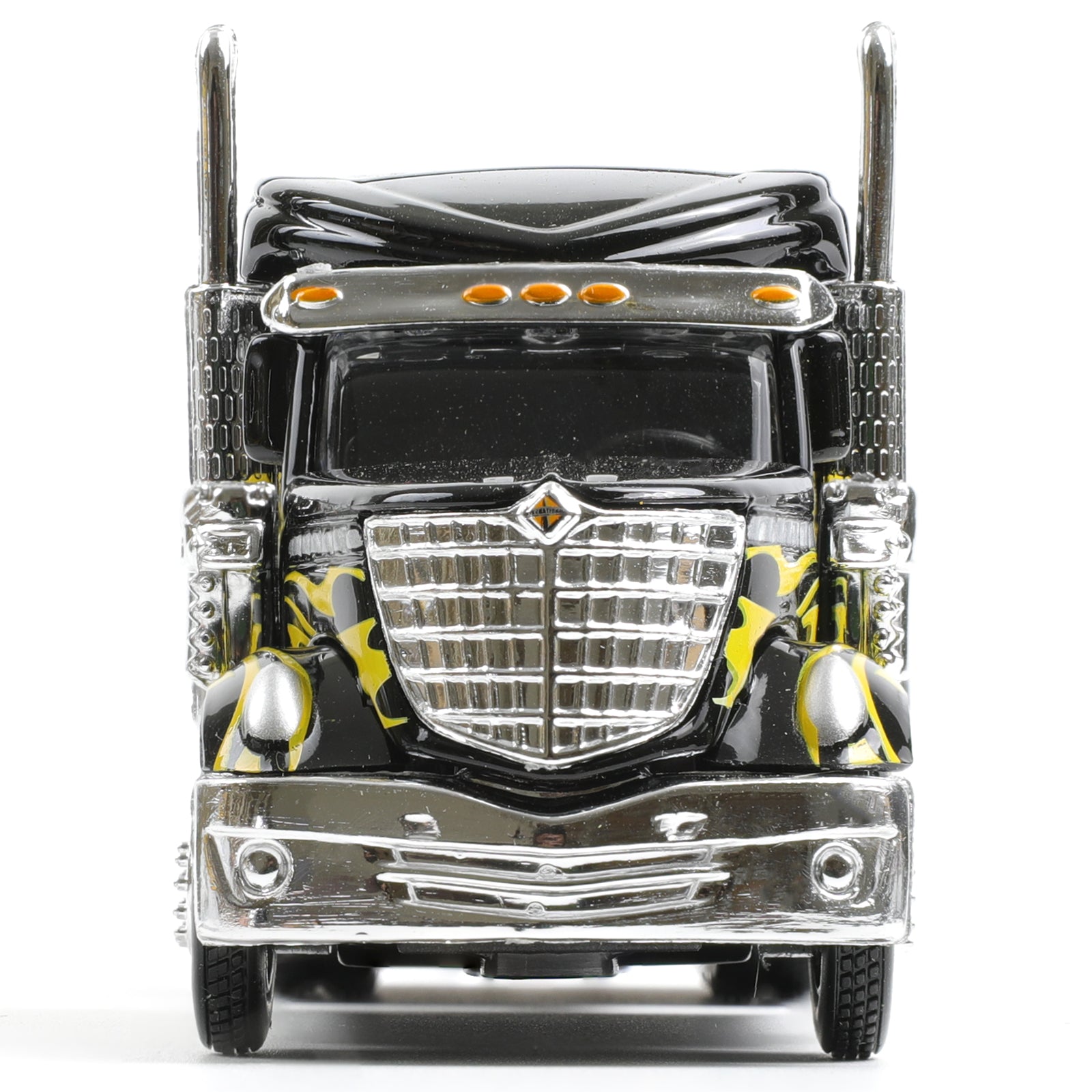 1:64 Die-cast International Lonestar Container Semi Truck Scale Model with Figure, MAISTO