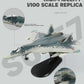 NUOTIE 1:100 Su-57 Felon Fighter Jet Model Diecast Metal Russian Military Aircrft