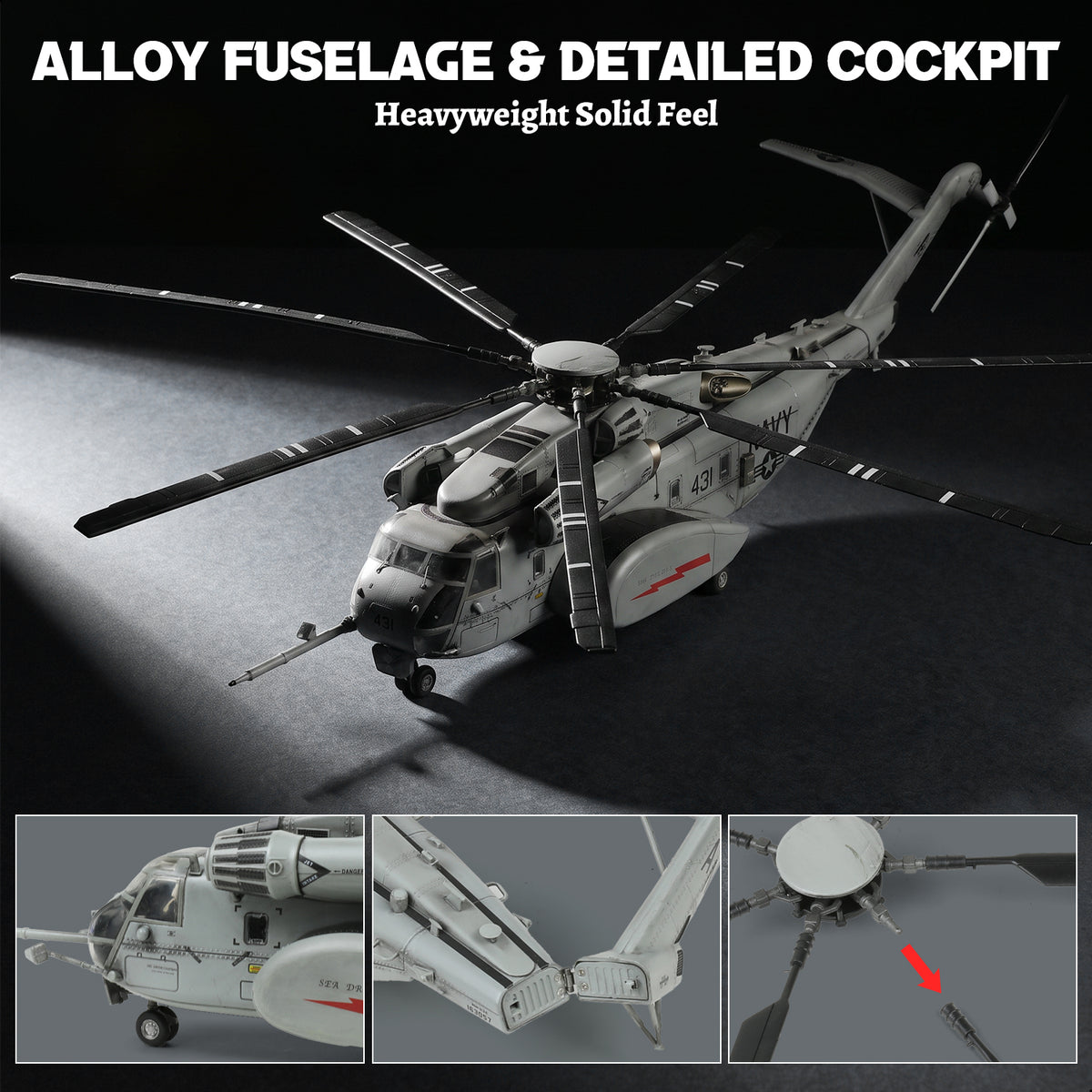 NUOTIE 1/72 MH-53E Sea Dragon Diecast Metal Helicopter Model