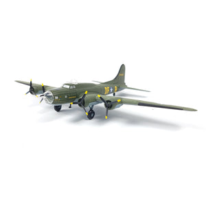 NUOTIE Model B-17F Flying Fortress diecast model in silver, angled front view