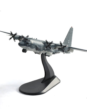 NUOTIE 1/72 Scale AC-130U Spooky II grey aircraft model front view on stand