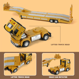RISOPEN Metal Construction Truck Set for Kids: 3 Diecast Engineering Vehicles with Friction Power