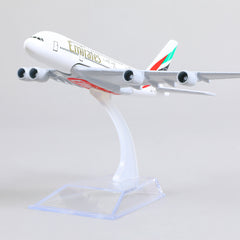 1/400 Diecast Metal Emirates Airbus A380 Passenger Airliner Model, Collector's Display by QIYUMOKE