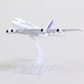 1:400 Airbus A380 Air France Diecast Metal Airplane Model with Stand Sky Jumbo Airliner Model Plane Alloy Display Collectible Model Kit for Aviation Enthusiast Gift