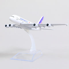 1:400 Airbus A380 Air France Diecast Model | Finished Superjumbo Airliner Static Display with Stand