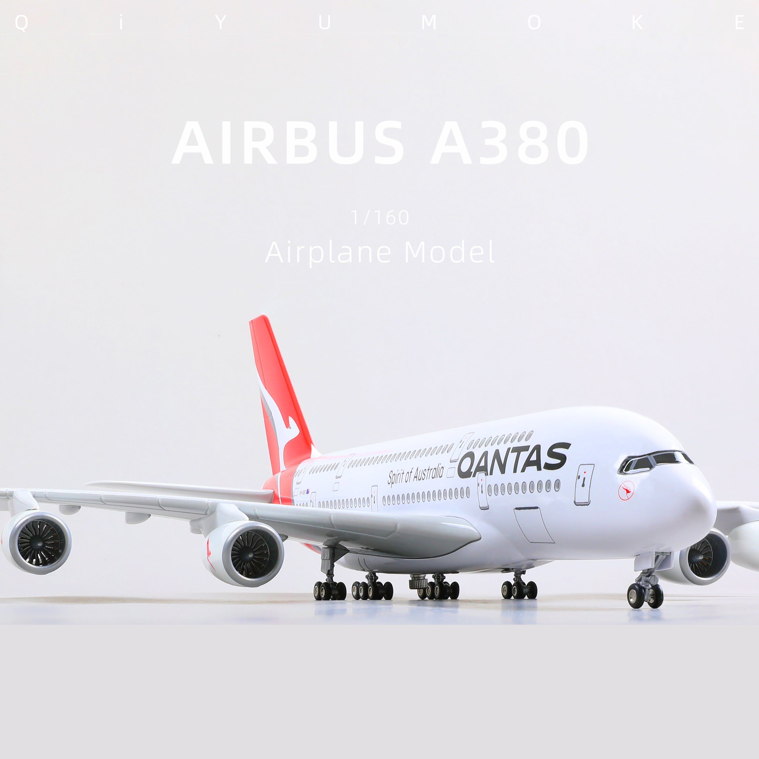 1/160 Airbus A380 18 inchs Large Model Diecast Airplane
