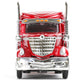 MAISTO Figure 1:64 International Lonestar Container Trailer Truck Transporter Simulation Alloy Trailer Car Model Toy Transport Vehicle Gift For kids (RED)