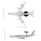 E-3 Sentry 1/200 Scale Diecast Metal Aircraft Model Kit with Stand Military Aircaft Model for Adult Display Collection or Gift