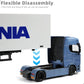 Burage 1:43 Scania Semi Truck Diecast Model with Container Trailer