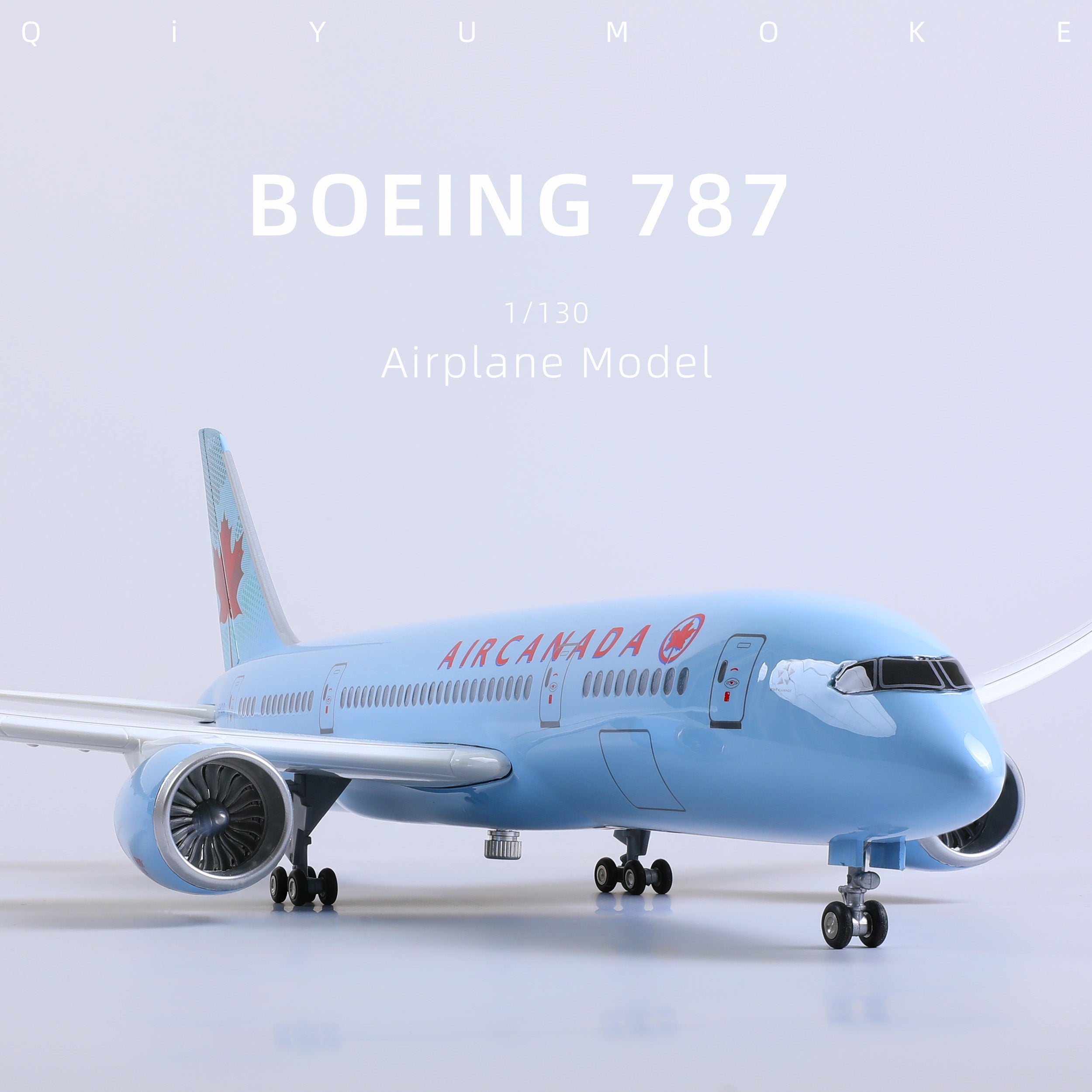 1/130 Boeing 787-8 Air Canada Diecast Airplane Model | Finished Dreamliner Static Display with Stand